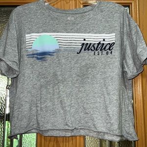 justice girls cropped tee